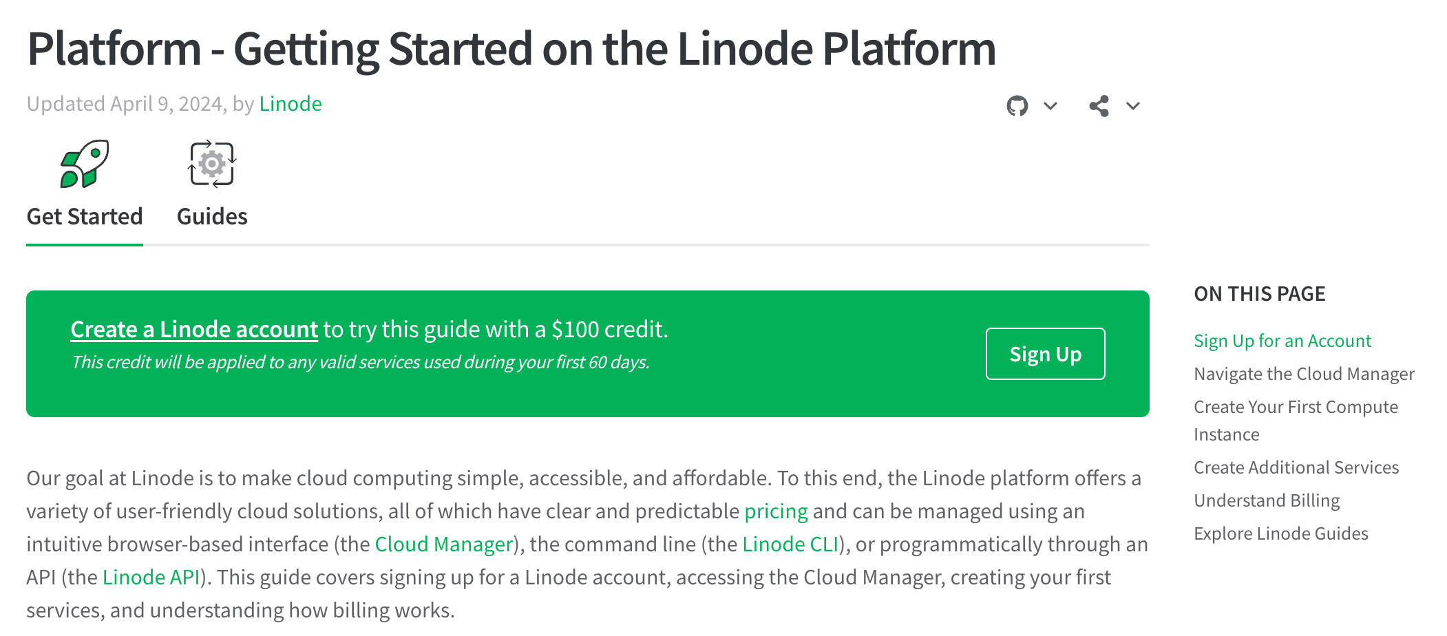 Linode Getting Started